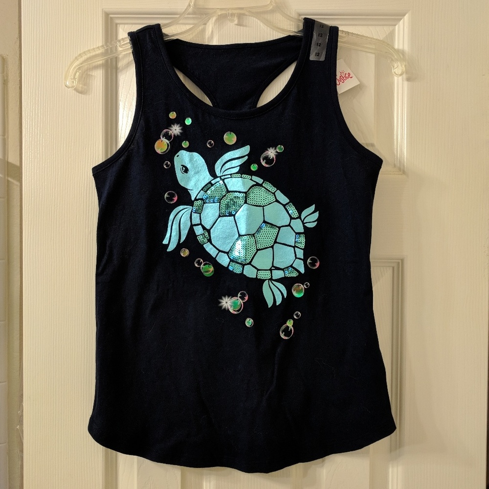 NWT Justice Sea Turtle Tank Top